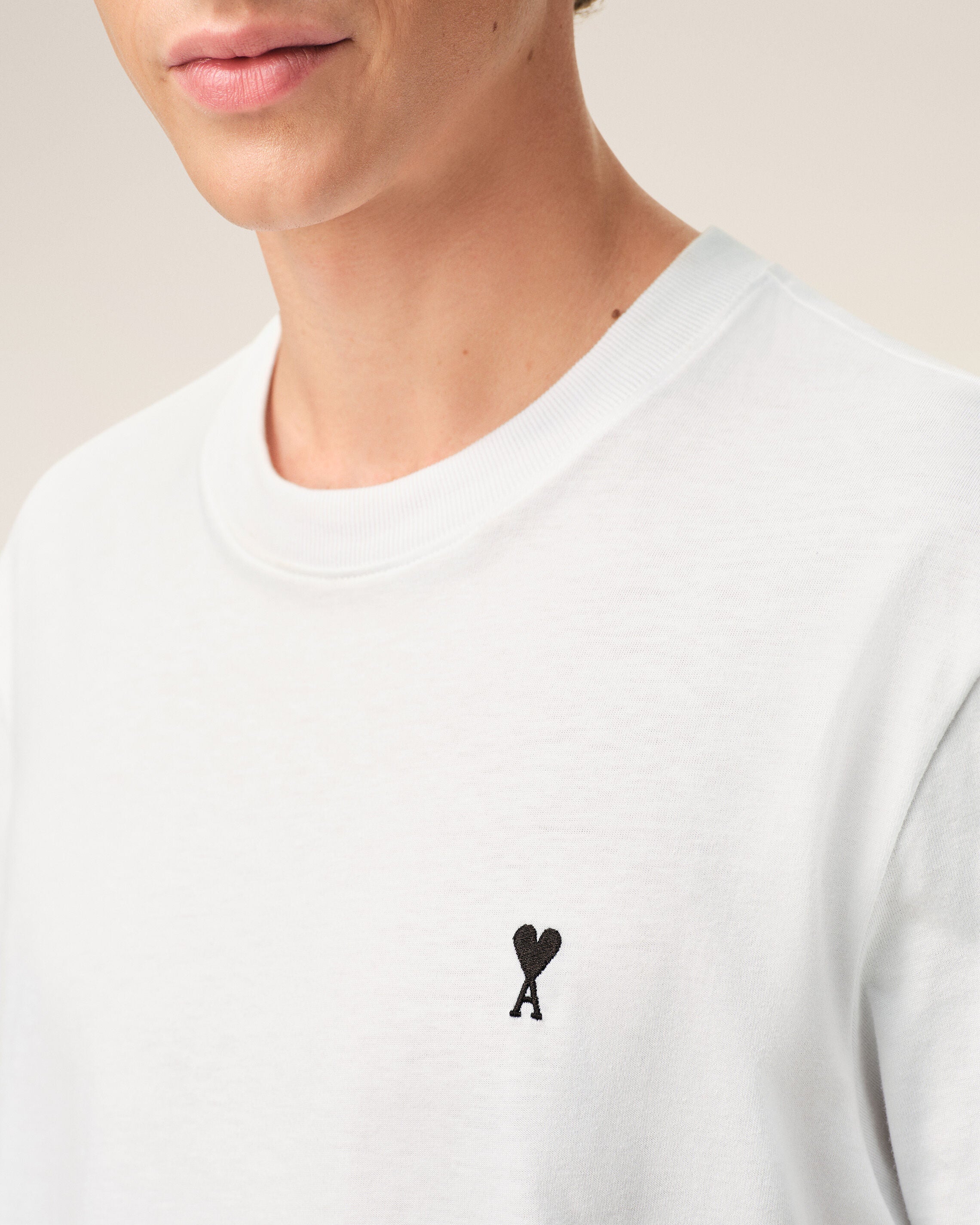 White Cotton Ami De Coeur Tshirt