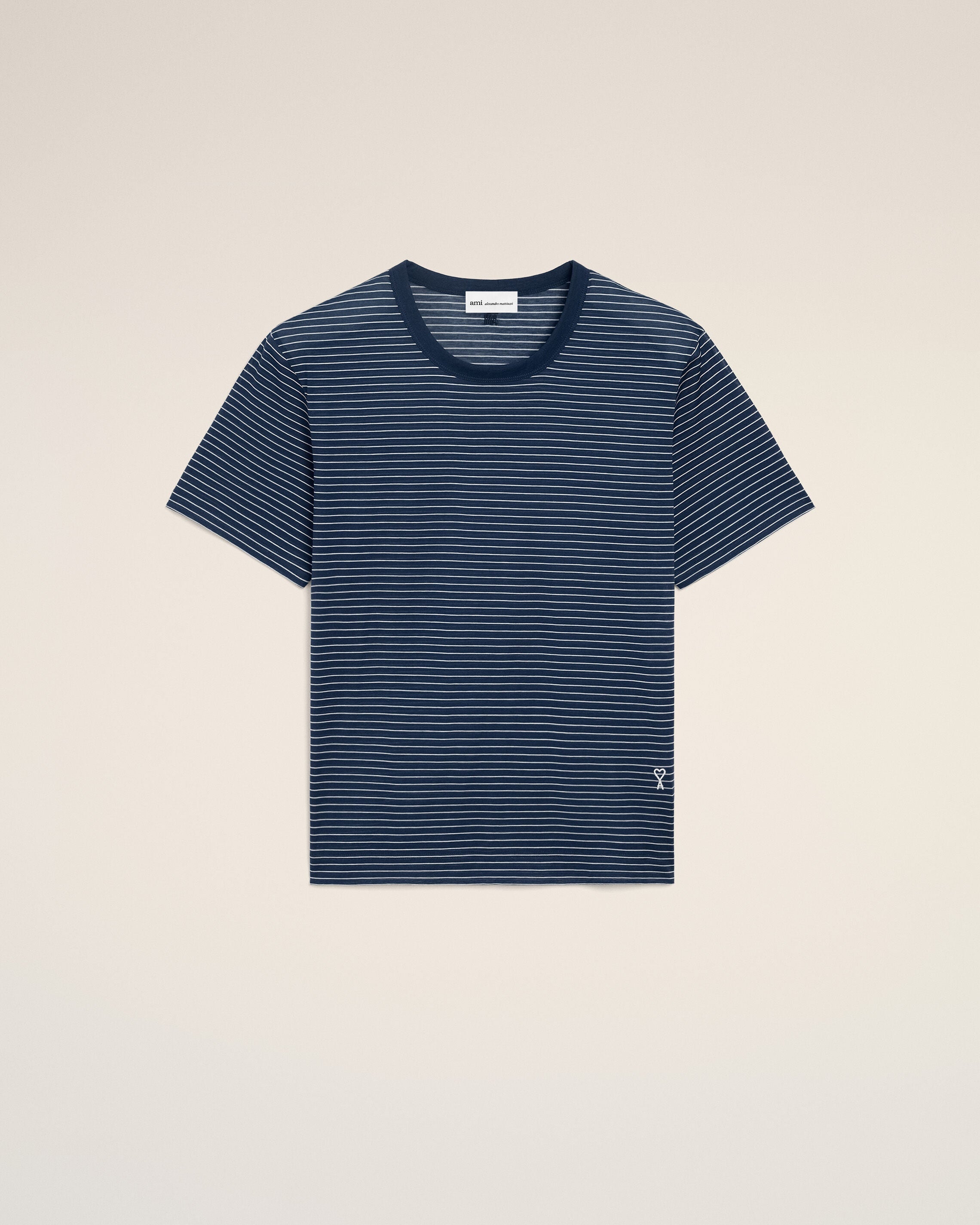 Blue Striped Cotton Ami De Coeur Tshirt