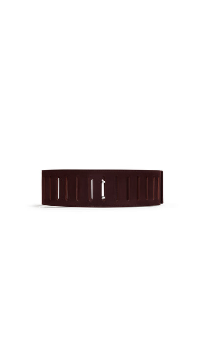 Alaïa Rectangular Large Belt In Nubuck