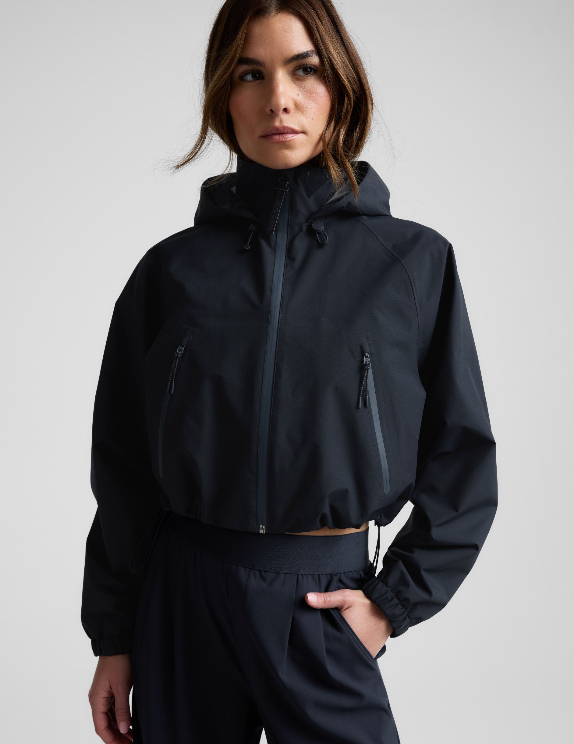 Beyond Yoga Rain Or Shine Adjustable Hooded Jacket Women's