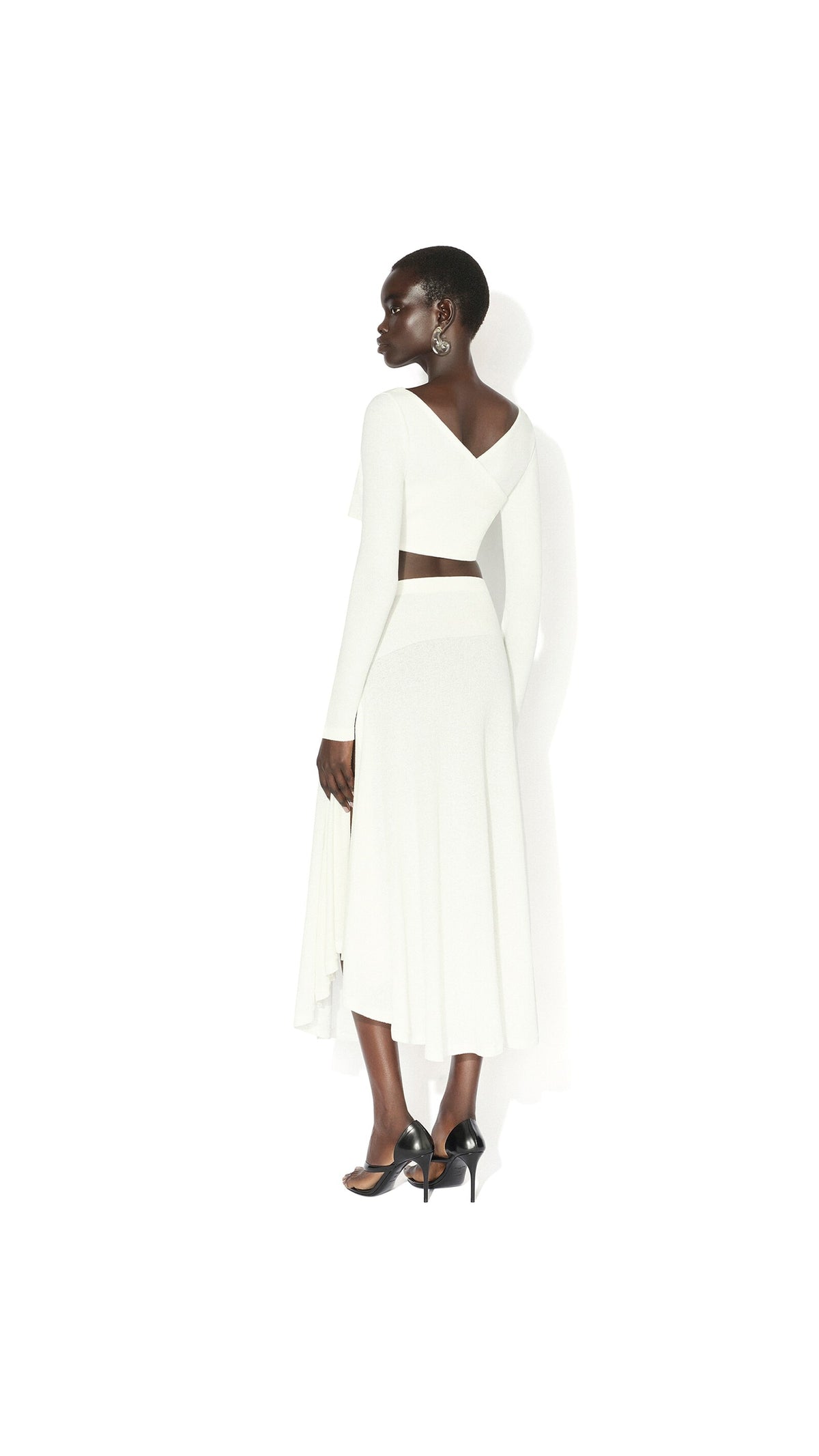 Alaïa Cotton Crepe Wrapped Top