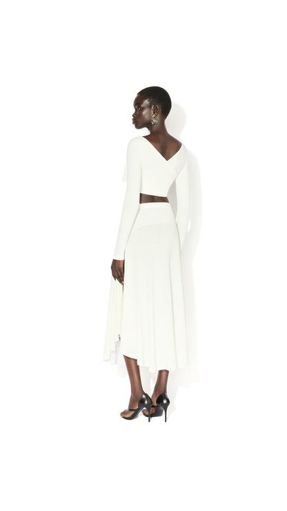 Alaïa Cotton Crepe Wrapped Top