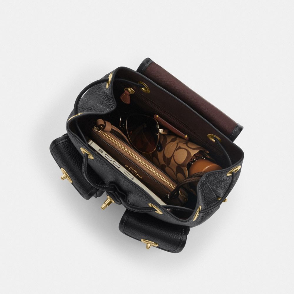 Coach Hadley Backpack Gold Dark Stone