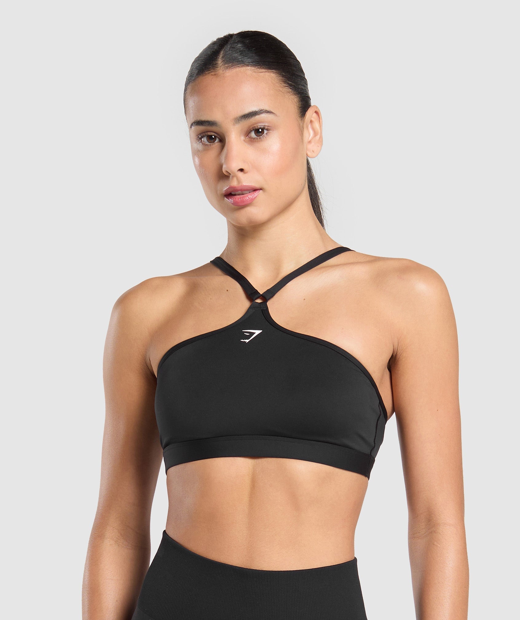 Women's Gymshark Halter Neck Sports Bra Black