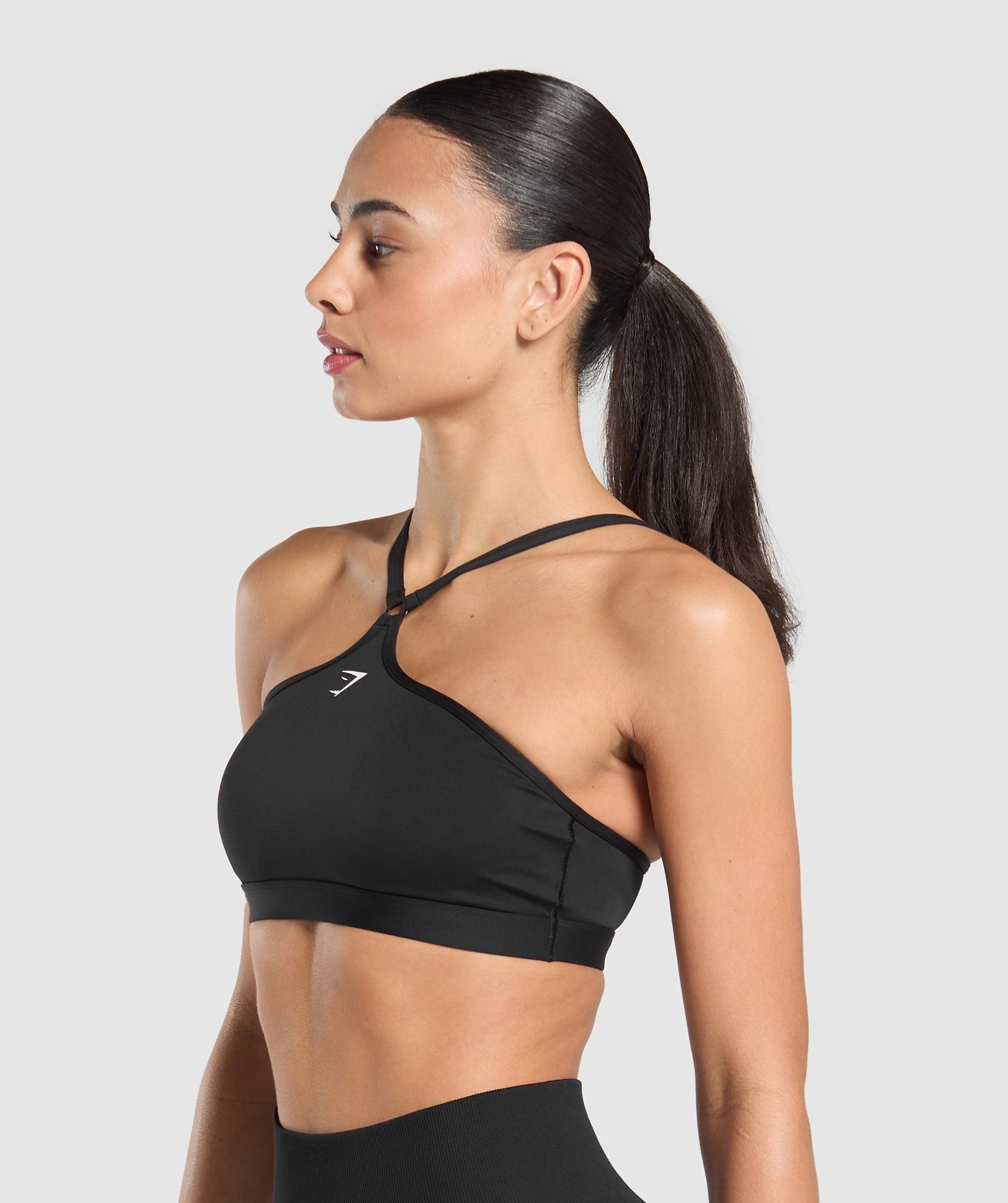 Women's Gymshark Halter Neck Sports Bra Black