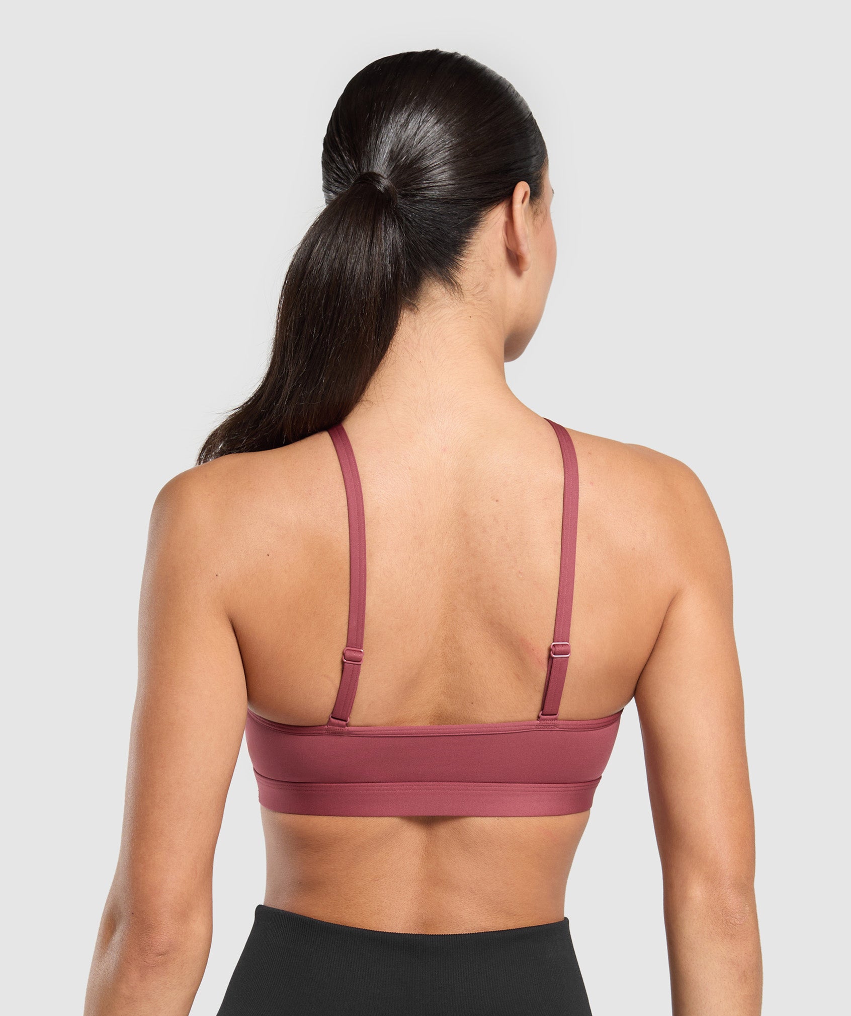 Women's Gymshark Halter Neck Sports Bra Washed Berry Pink