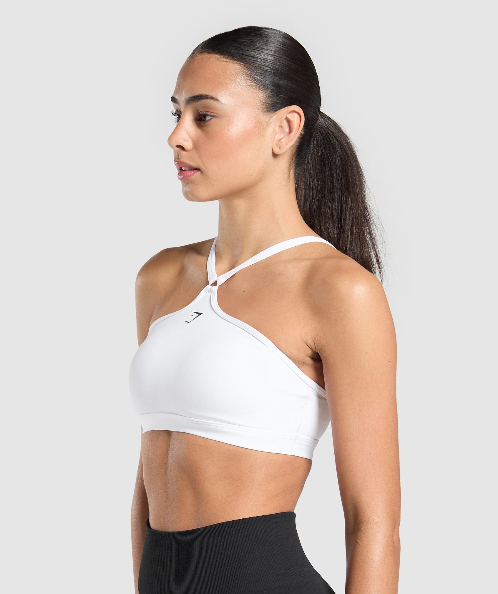 Women's Gymshark Halter Neck Sports Bra White