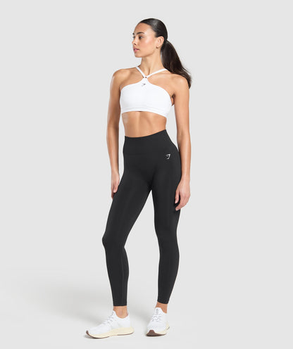 Women's Gymshark Halter Neck Sports Bra White