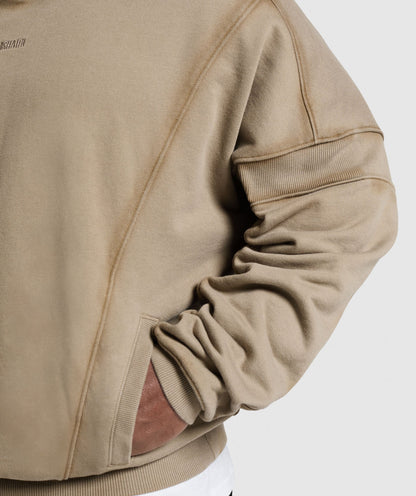 Gymshark Heavyweight Hoodie Lifestyle Brown