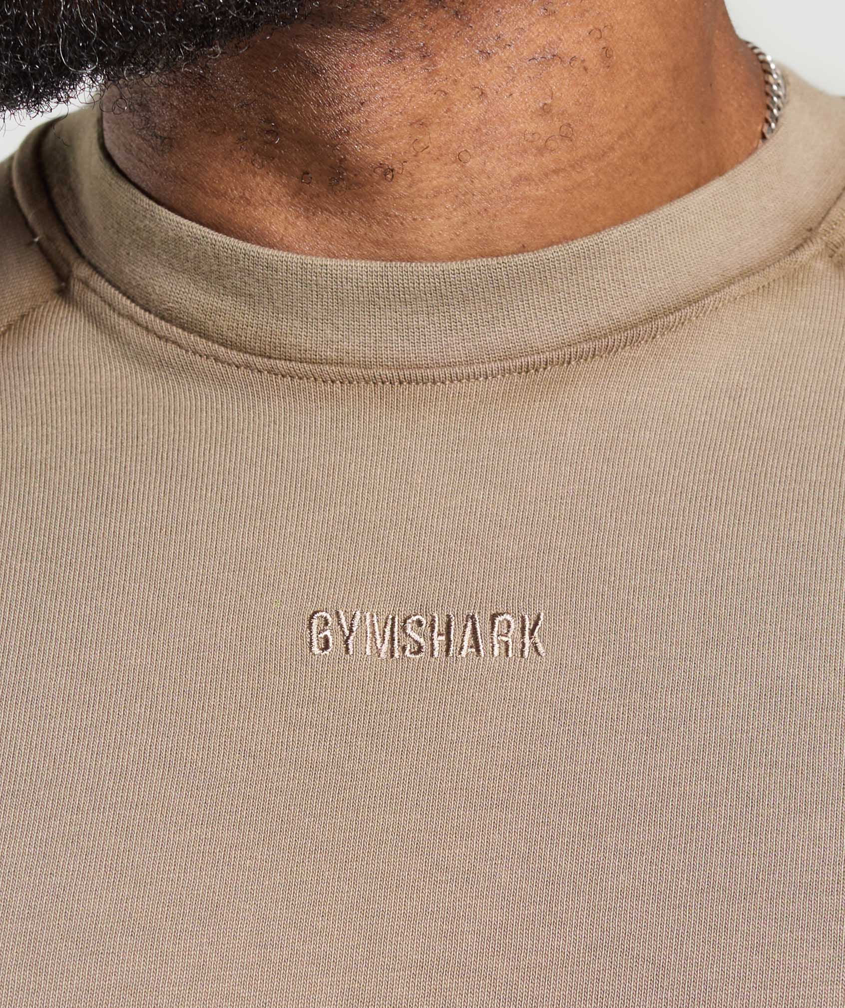 Gymshark Heavyweight Long Sleeve T-Shirt Lifestyle Brown