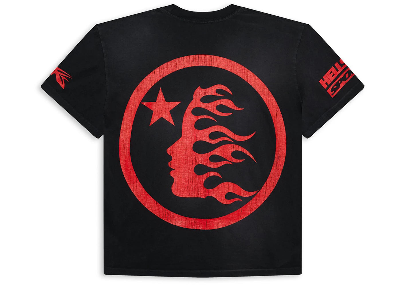 hellstar beat us! t-shirt red/black
