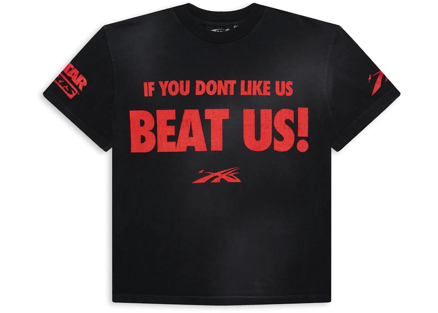 hellstar beat us! t-shirt red/black