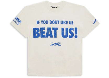 hellstar beat us! t-shirt white/blue