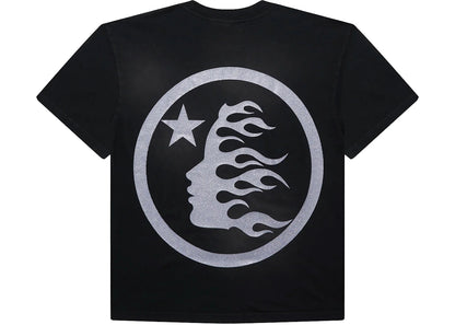 hellstar classic glitter logo t-shirt black