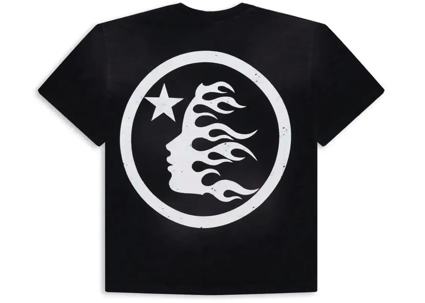 hellstar classic logo gel print t-shirt black