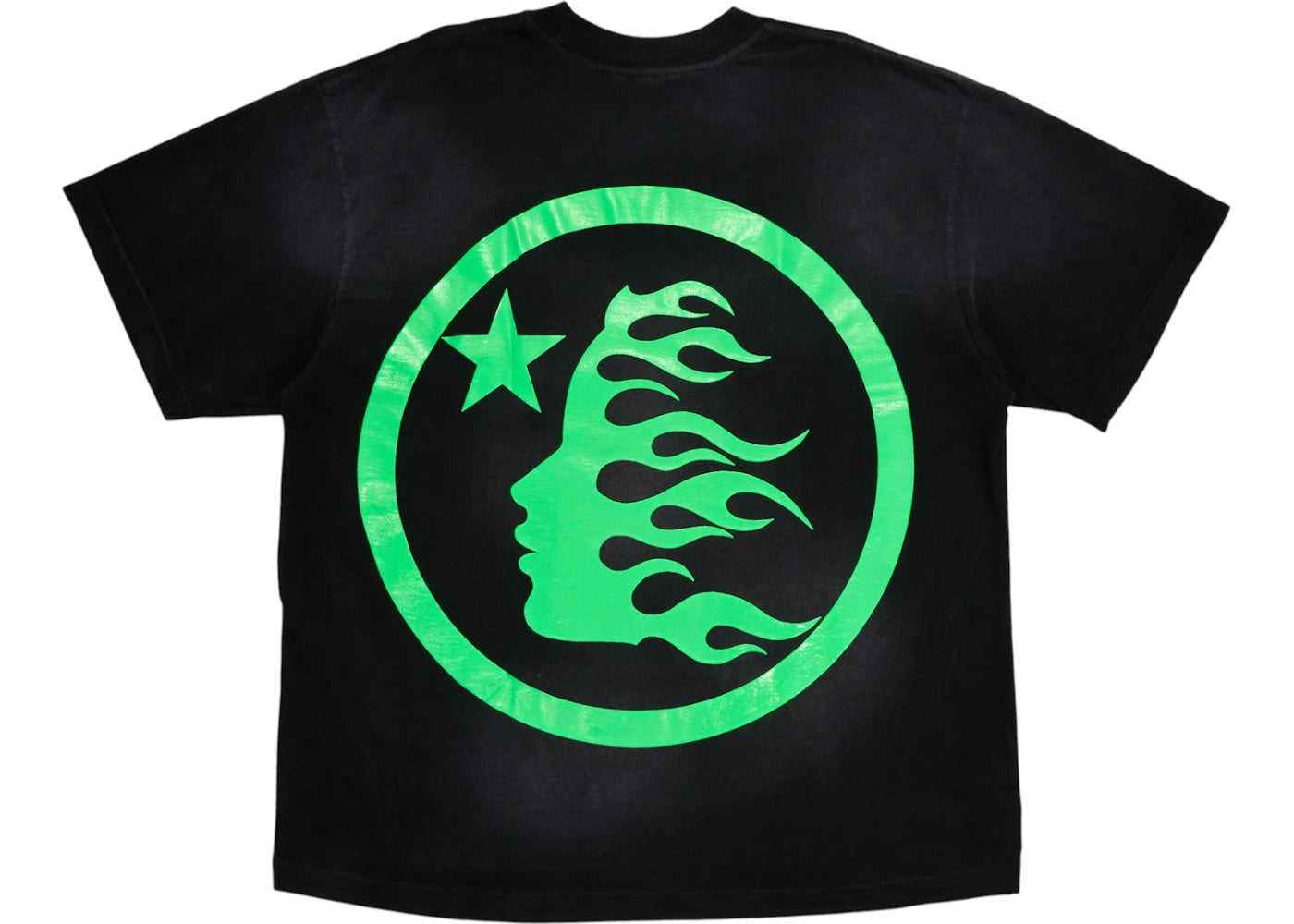 hellstar classic t-shirt (gel print) black/green