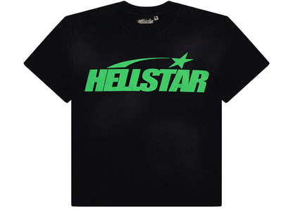 hellstar classic t-shirt (regular print) black/green
