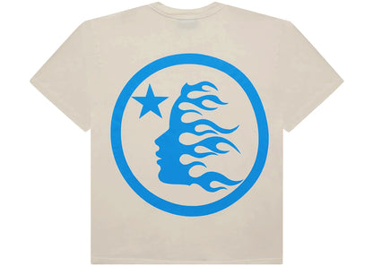 hellstar classic t-shirt (regular print) white/blue