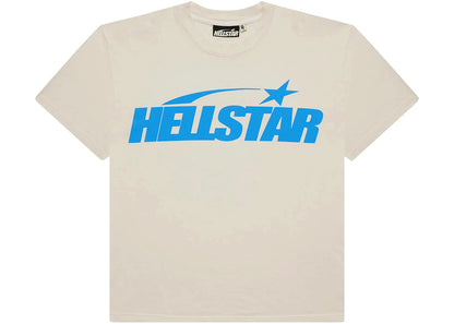 hellstar classic t-shirt (regular print) white/blue