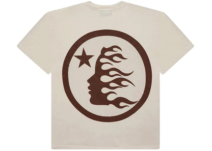 hellstar classic t-shirt (regular print) white/brown