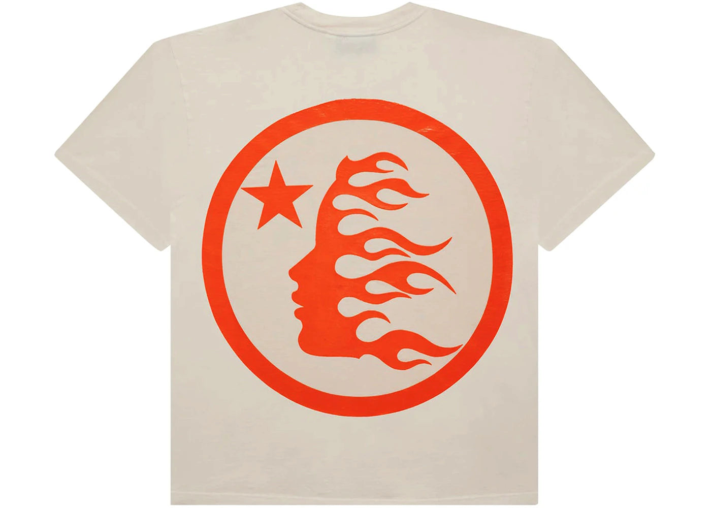 hellstar classic t-shirt (regular print) white/orange