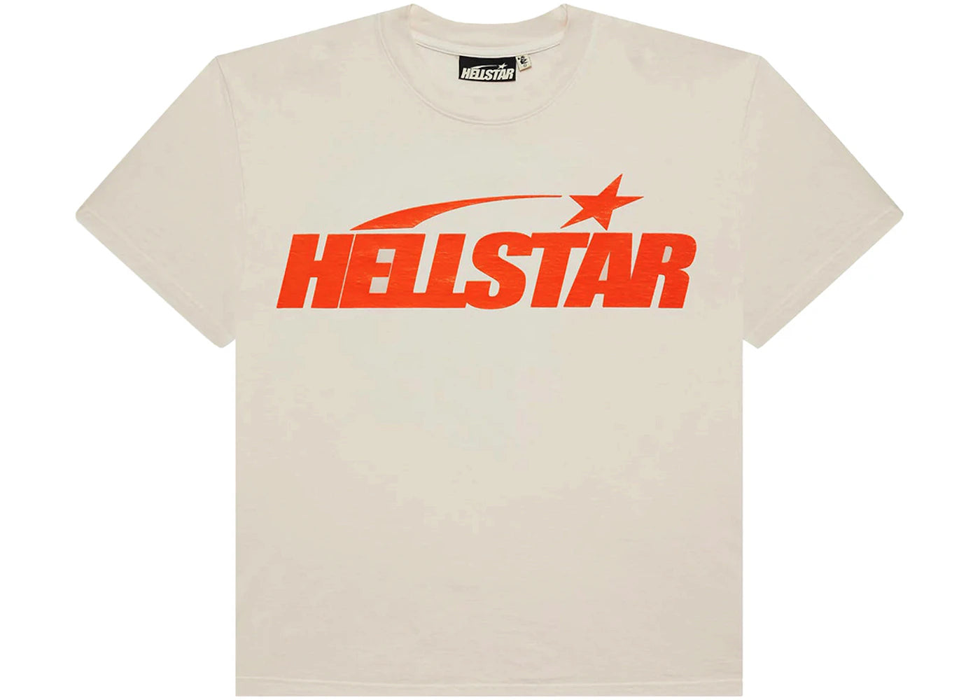 hellstar classic t-shirt (regular print) white/orange