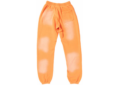 hellstar fire orange closed elastic bottom sweatpants orange dye