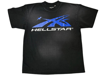hellstar gel sport logo (black/blue) t-shirt