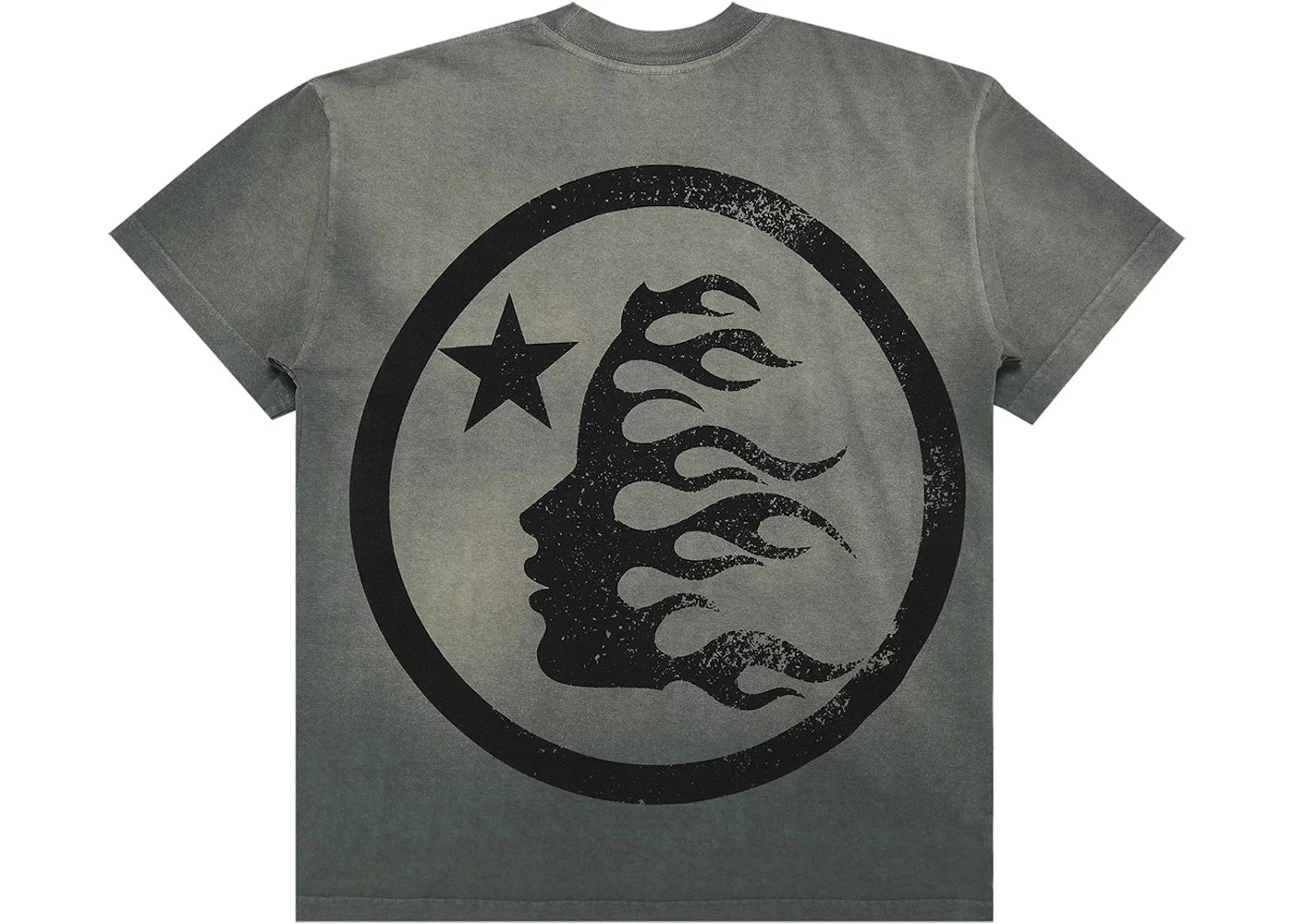 hellstar gel sport logo t-shirt grey