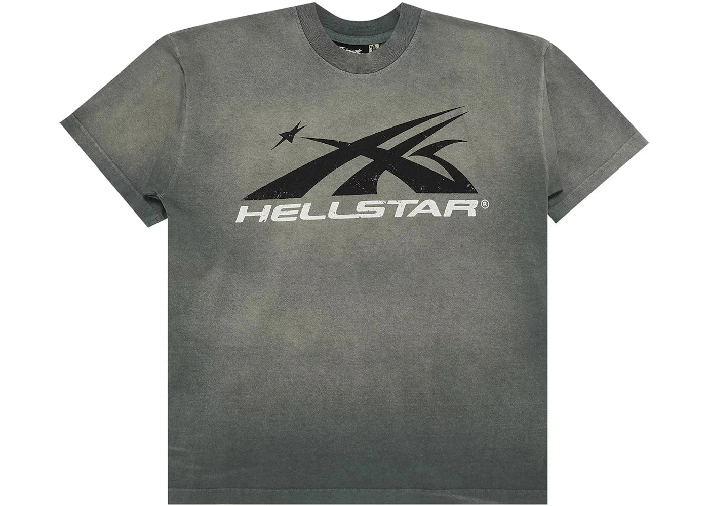 hellstar gel sport logo t-shirt grey