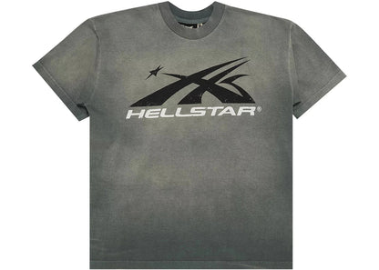 hellstar gel sport logo t-shirt grey