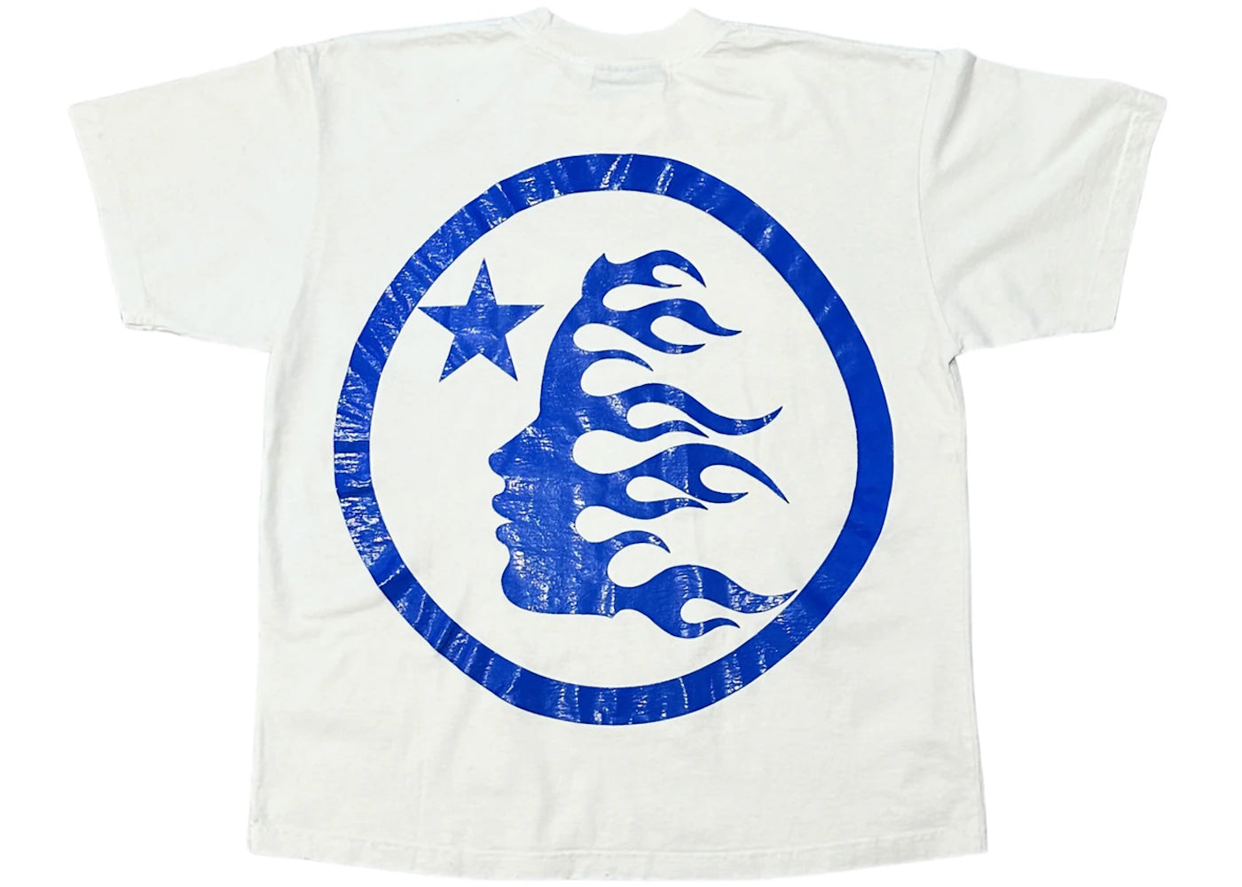 hellstar gel sport logo t-shirt white/blue