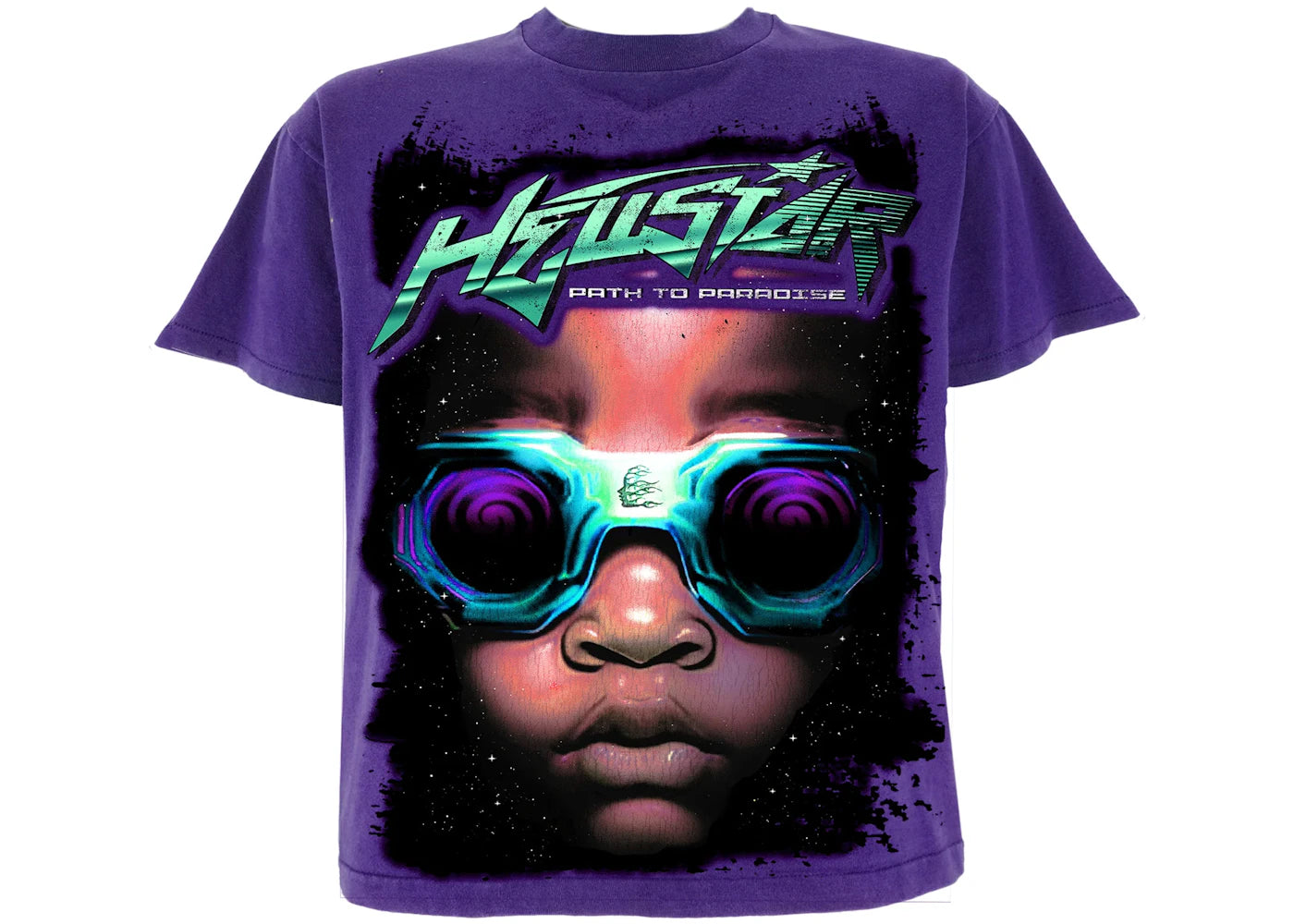 hellstar goggles t-shirt purple
