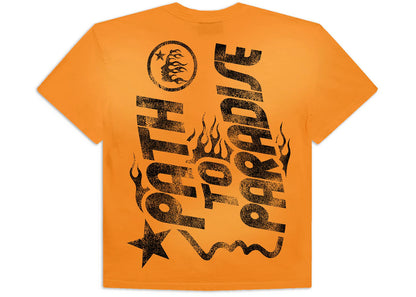 hellstar jesus t-shirt orange