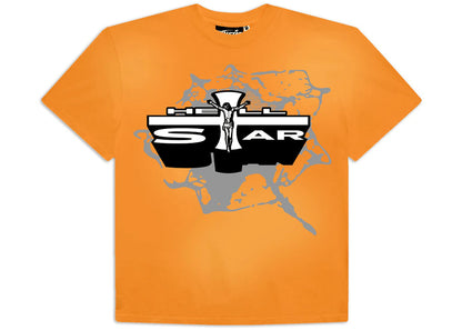 hellstar jesus t-shirt orange