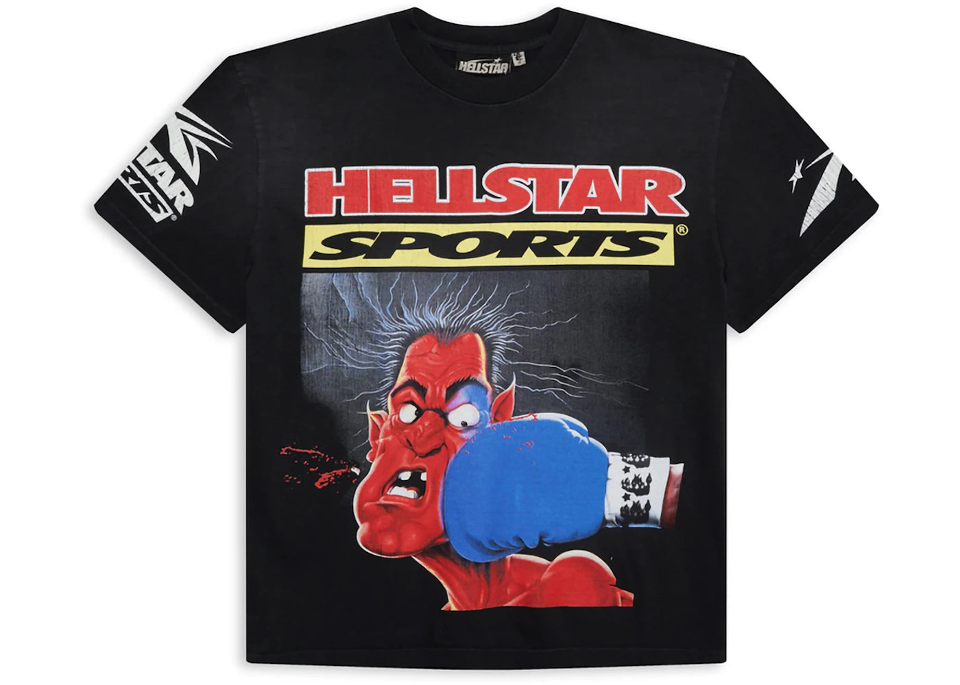 hellstar knock-out t-shirt black