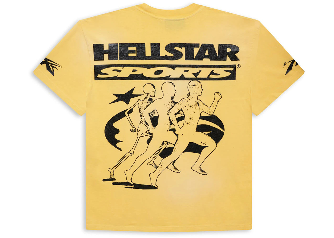 hellstar marathon t-shirt yellow