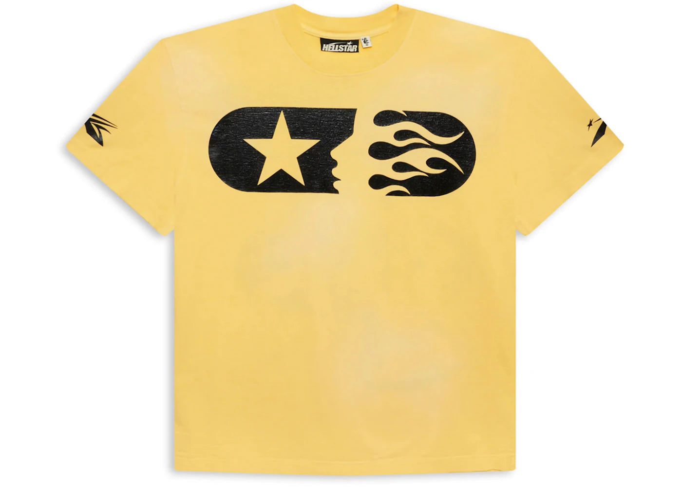 hellstar marathon t-shirt yellow
