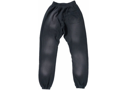 hellstar no guts no glory closed elastic bottom sweatpants midnight dye black