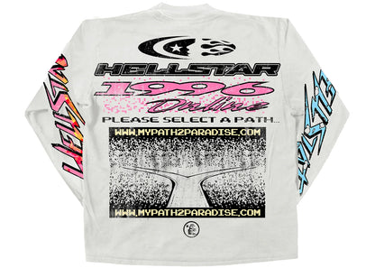 hellstar pixel l/s tee white