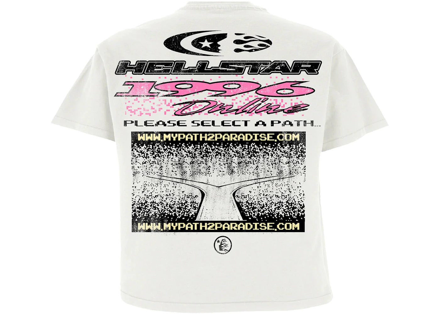 hellstar pixel t-shirt white