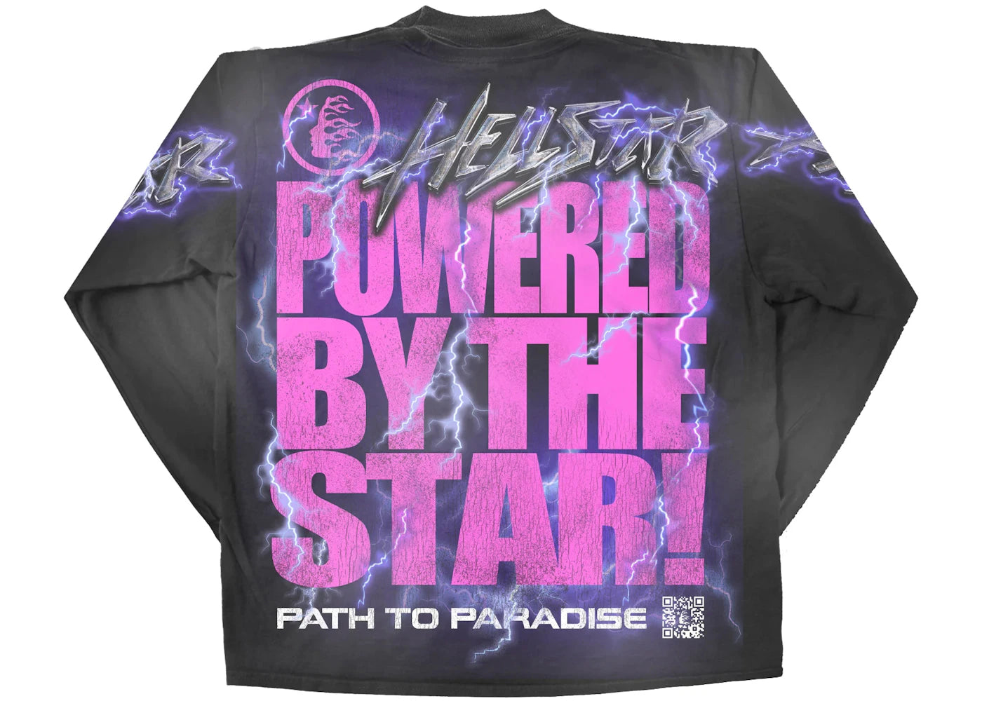 hellstar powered by the star l/s tee black