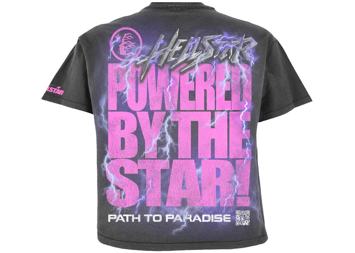 hellstar powered by the star t-shirt black