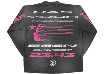 hellstar qr christ l/s tee black