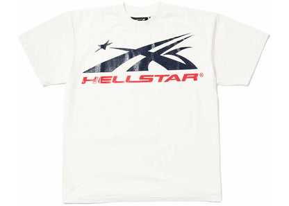hellstar sport logo gel t-shirt white