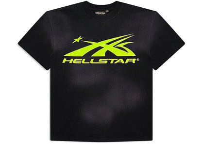 hellstar sports core logo gel t-shirt light green
