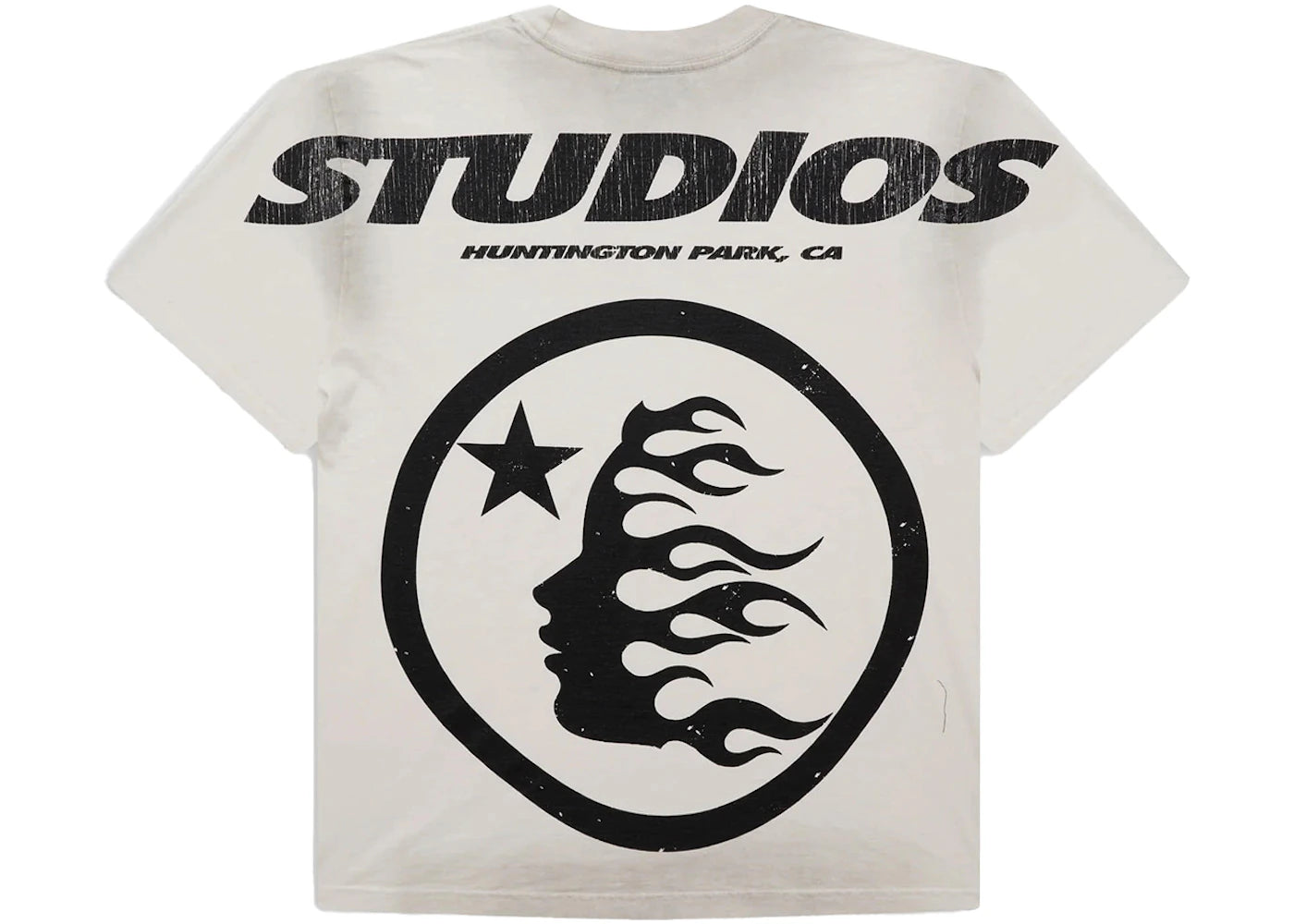 hellstar studios cartoon logo t-shirt gray