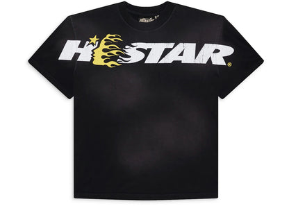 hellstar studios cartoon logo t-shirt yellow