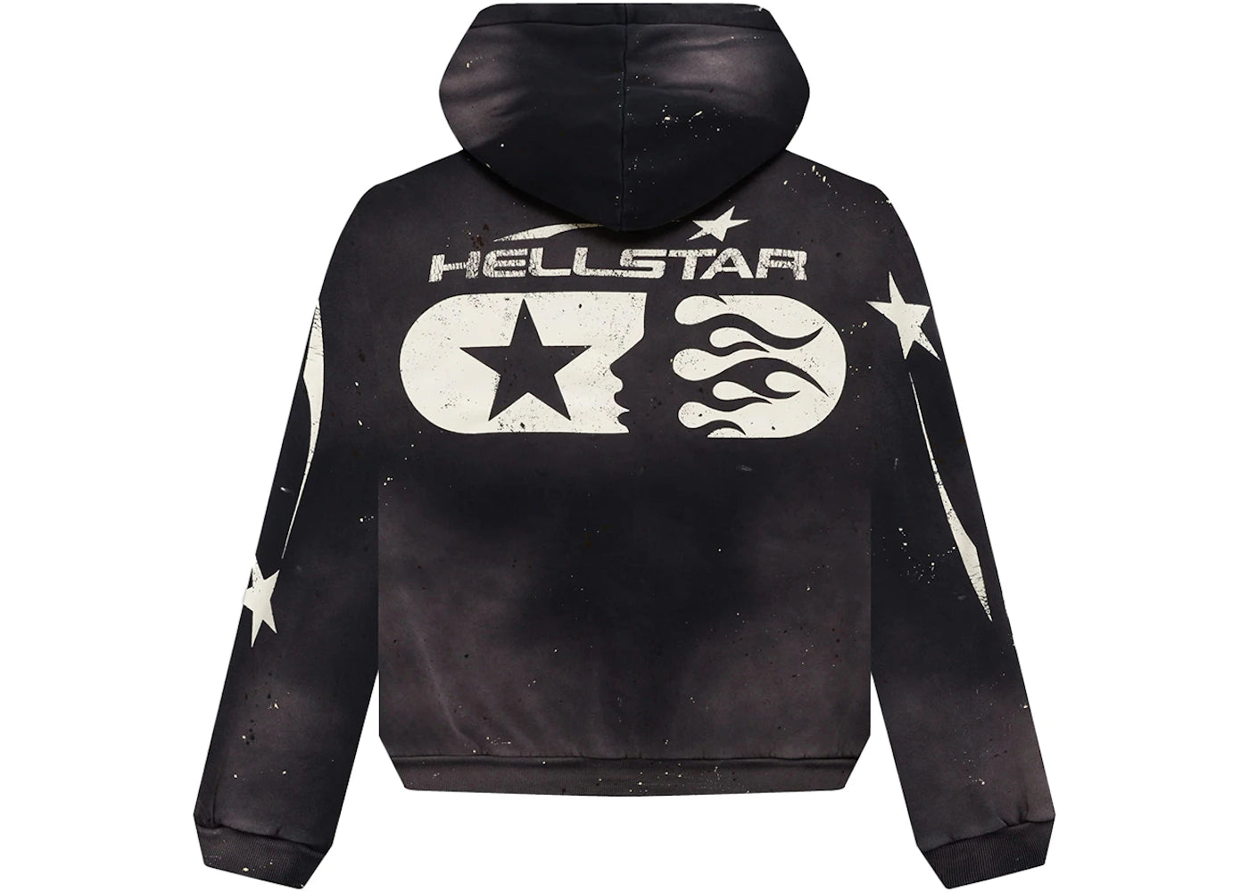 hellstar studios zip hoodie black