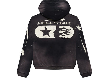hellstar studios zip hoodie black